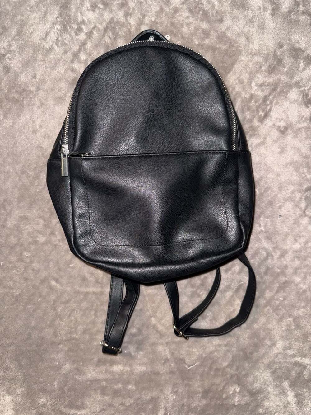 Wild Fable Black Faux Leather Mini Backpack